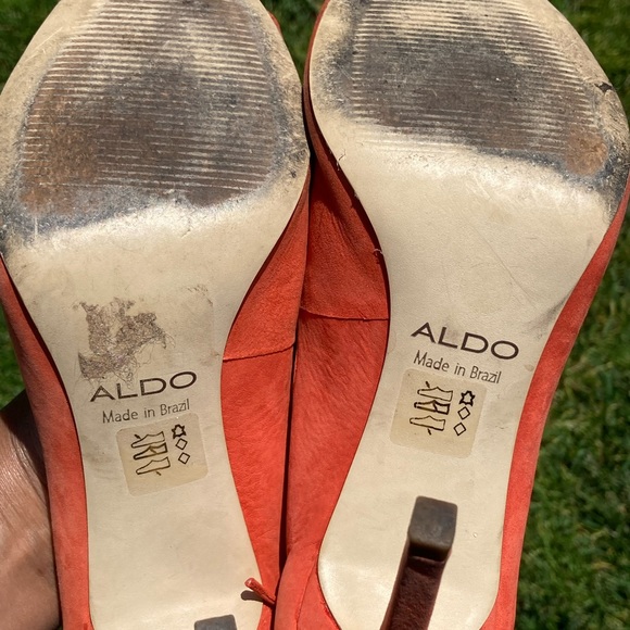 Orange Suede Aldo Tie-up Heels 🧡 - Picture 3 of 3